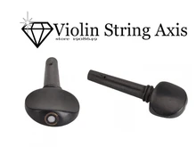 Muse-1pcs/set Professionelle Ebenholz Ersatz Schwarz Dekoriert Stimmwirbel mit Muster auf Top für 4/4 Größe Violine Geige