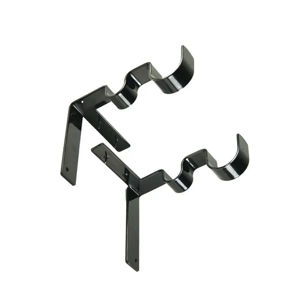

New 2pcs Curtain Rod Bracket Hang Curtain Rod Holders Tap Right Into Window Frame Curtain Rod Bracket High Quality