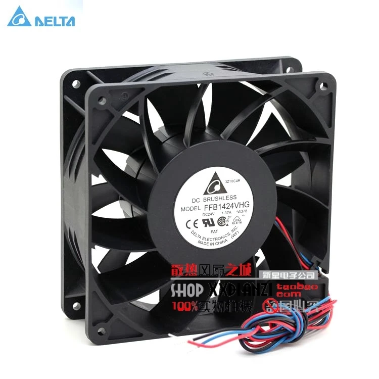 para Delta Ffb1424vhg 14050 14 cm 24 v 1.37a Ventilador Ventilador de Refrigeração Industrial Três-linha Ventos