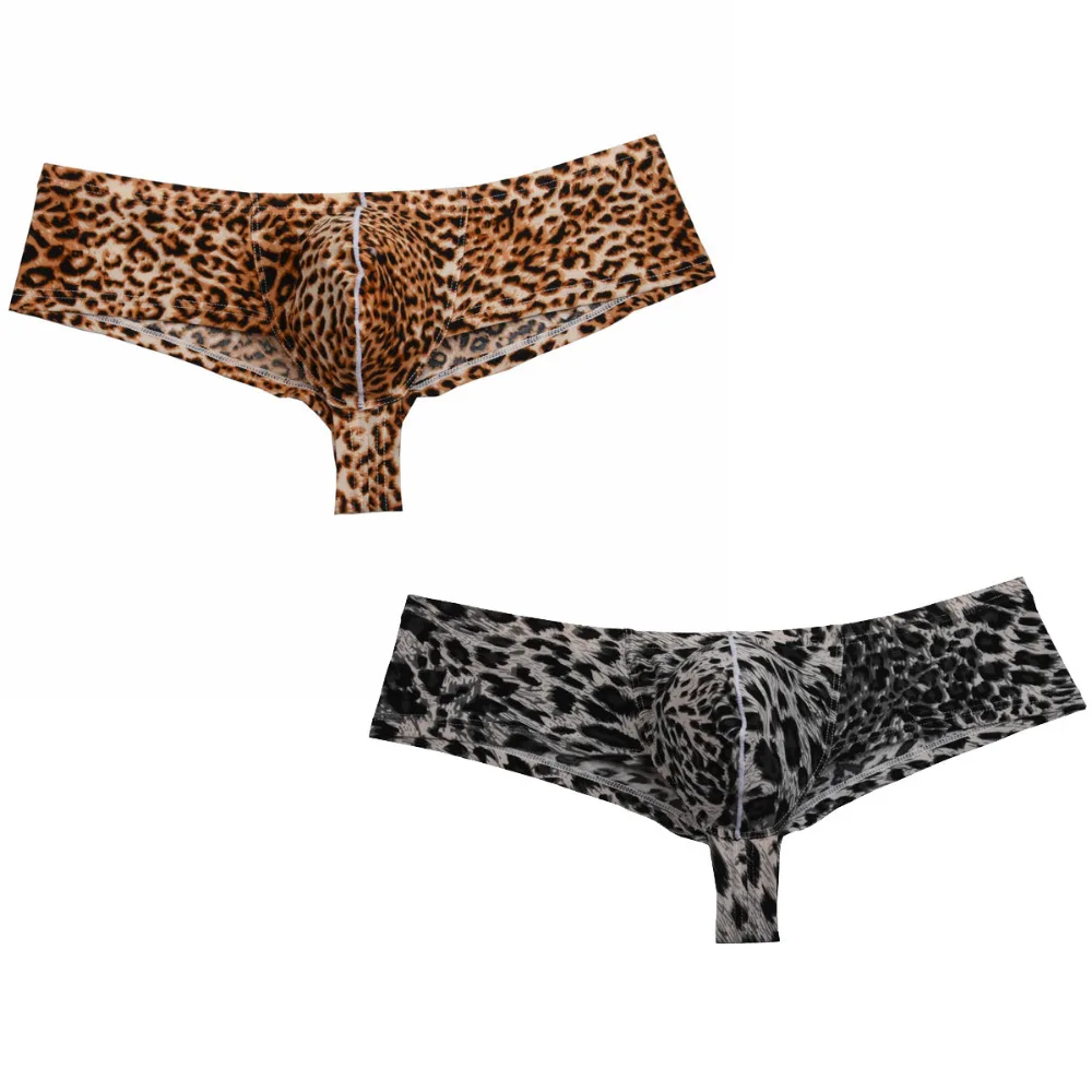 

Sexy Leopard Print Bikini Men's Boxer Shorts Male Underpants Underwear Men Boxers Fashion Design Smooth Comfy