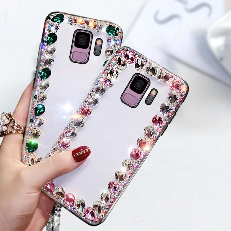 Для Samsung Galaxy A8star Чехол для мобильного телефона большая вспышка со стразами модная