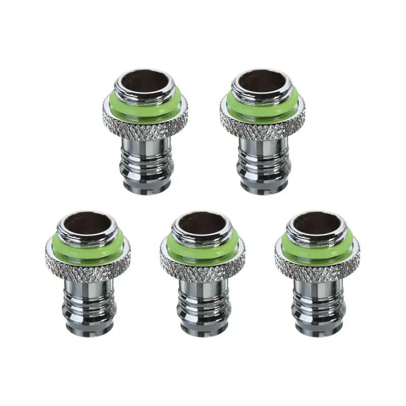 5Pcs Barb Fitting Water Cooling Radiator For G1/4 Chromed Copper Water-Cooled Heat Sink For Pc Computer