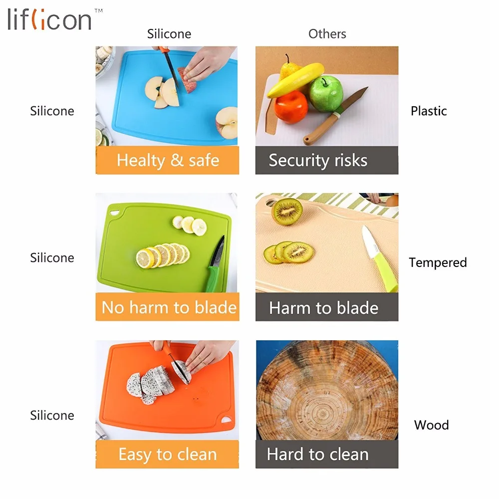 Silicon Kitchen Chopping Board  Kitchen Cutting Board Flexible - Silicone  Chopping - Aliexpress