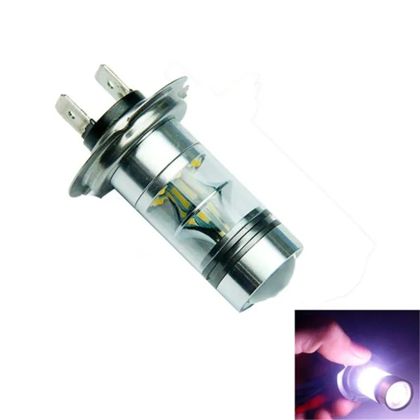 

Top Quality Car Light 1PCS H7 6000K 100W LED 20-SMD Projector Fog Driving DRL Light Bulb Lamp 12V New White/Amber #1220