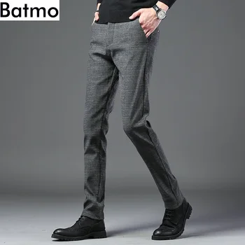 

BATMO 2018 new arrival autumn high quality smart casual men's pencil pants ,skinny trousers men ,men's slim pants XX826