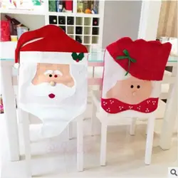 Санта Клаус миссис Клаус Кепки стульев Рождественский ужин Украшение стола для дома стул задняя крышка Decoraction Navidad