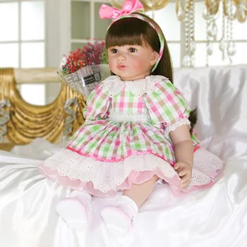 

60cm Silicone Reborn Baby Doll Toys For Children Girls Bonecas 24inch Princess Babies Vinyl Toddler modeling doll Present