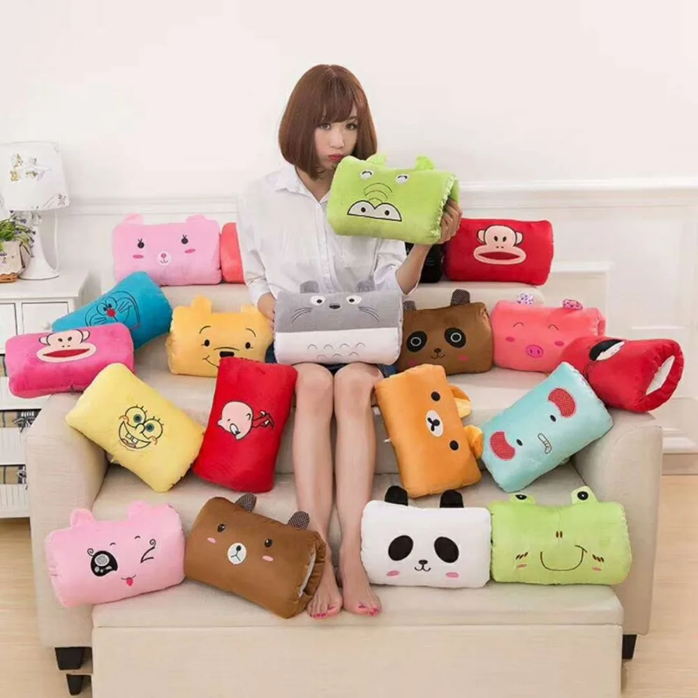 Decorative Pillows 30x20CM Cartoon warm winter hand warmer pillow warm hand plush pillow toys