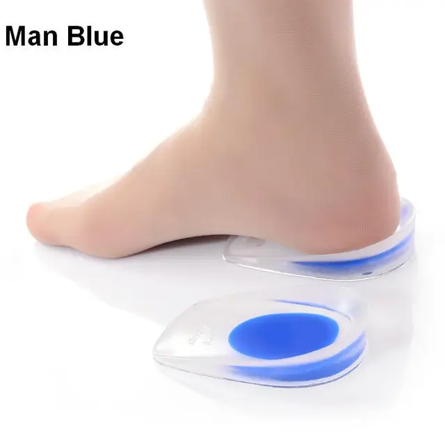 1pair Gel Shoes Pads Cushion Heel Cup Insert Massager Inserts Heel Pain