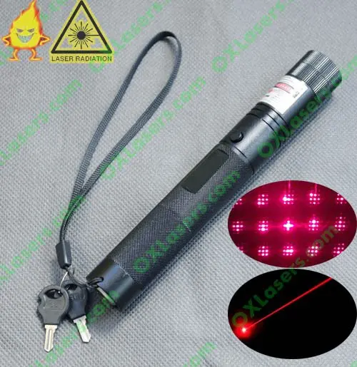 

OXLasers OX-R301S 200mW 650nm focusable red laser pointer torch with key lock and star cap  FREE SHIPPING