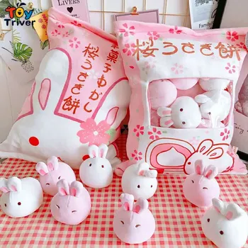

Kawaii Rabbit Wagashi Plush Toy Triver Plushie Stuffed Animals Doll Baby Kids Girls Children Birthday Gift Room Decorations