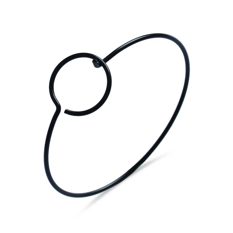 

Simple Gold Silver Color Round Bracelet Bangle for Women Adjustable Minimalist Pulseras Mujer Moda Wedding Party Couple Gift QS6