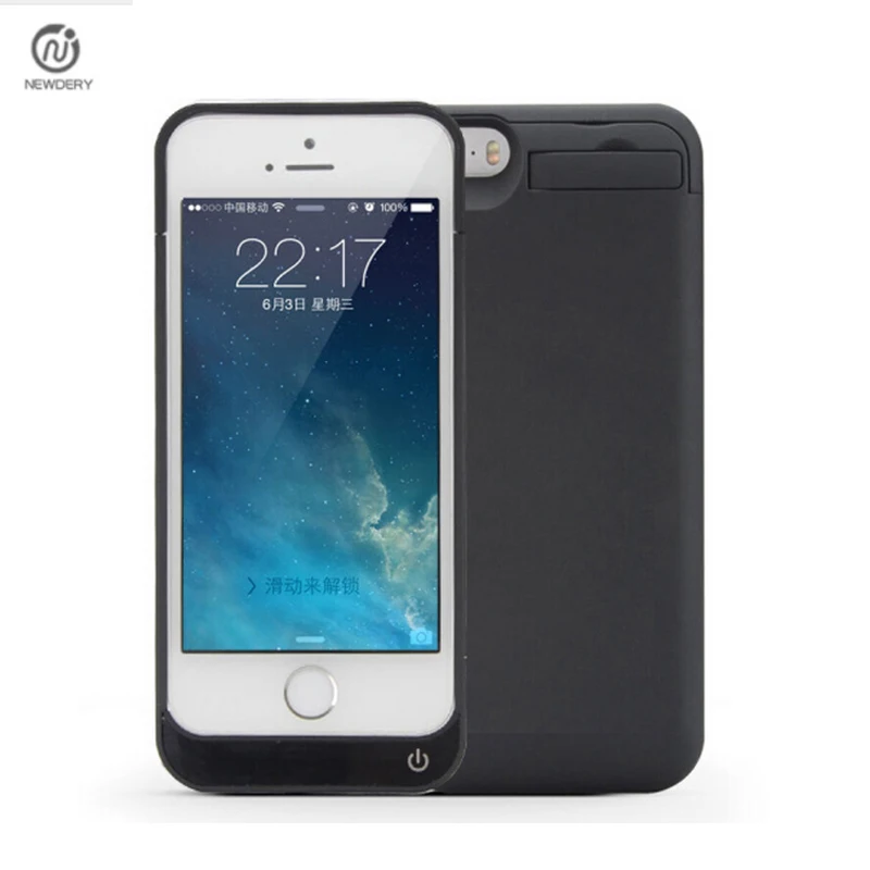 

High quality adapter External power bank Charger pack backup battery case for iphone SE 5 5s 5c can choose cover