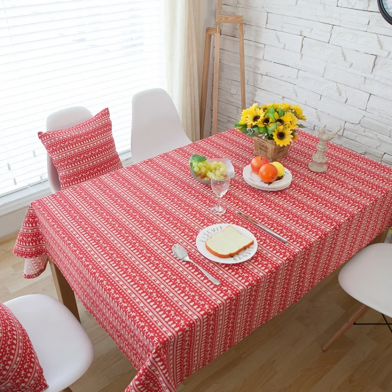 Simanfei 2017 Little Red Deer Printed Tablecloth Christmas Tree Simanfei 2017 Little Red Deer Printed Tablecloth Christmas Tree Table Cloth Cotton Linen Joyous Mantas In Tablecloths From Home Garden On Aliexpress