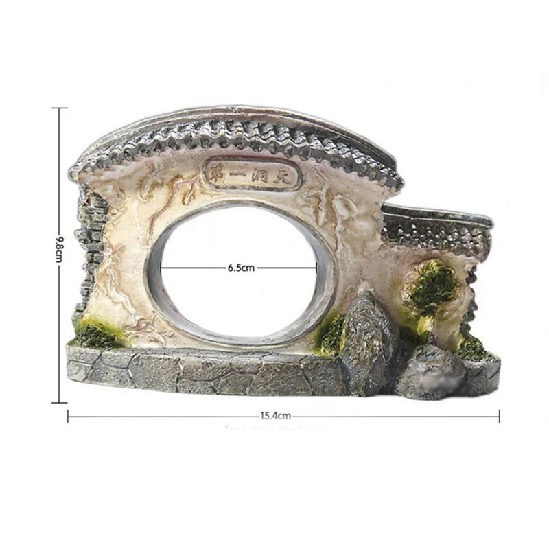 15 см, китайский стиль, украшение на дверь аквариума, украшение для аквариума, камни, креветка, каменная пещера, украшение, игрушки для скрывания рыбы