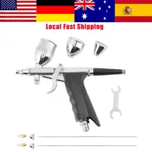 1 Набор, аэрограф, пистолет для гравитационной краски, распылитель, Аэрограф, 0,3 мм, 0,5 мм, 0,8 мм, Набор насадок, Набор чашек для автомобильной печати, электроинструменты