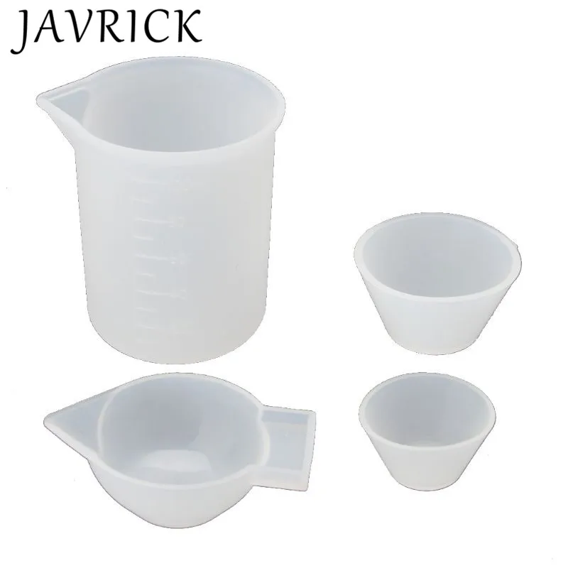 

4Pcs Silicone Mixing Cups Measuring Cups 100ml 10ml DIY Resin Jewelry Tools Kit