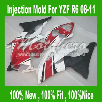 

Injection for Yamaha YZF R6 2008 2009 2010 2011 YZFR6 08 09 10 11 YZF600 R6 08 09 10 11 fairing kits YZF-R6 red black white #jj4