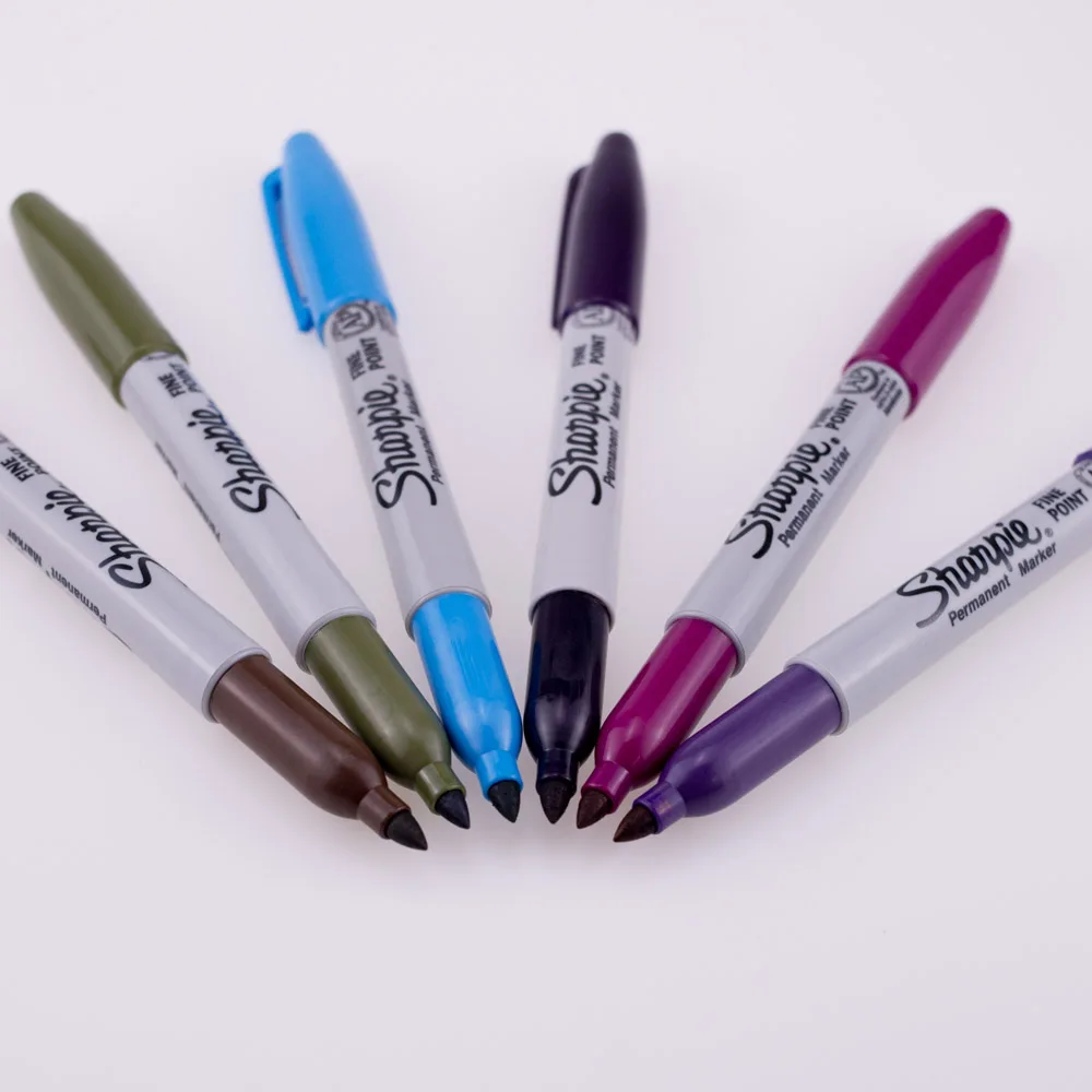 6 шт./компл. Американский sanford перманентным маркеры Шарпи цветная маркерная точечная тонкая ручка товары для рукоделия