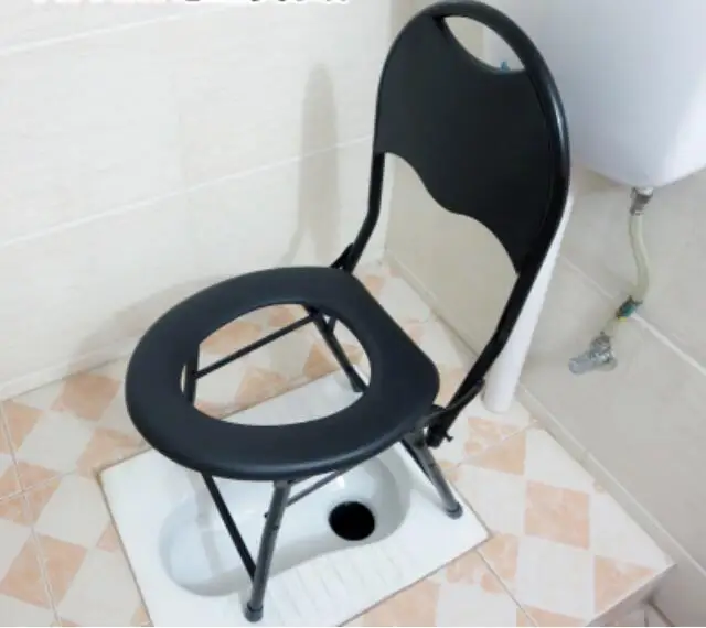 Сидя высота 38 см складной стул, комод беременная женщина стул ванны skidproof мобильный горшок для пациентов