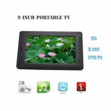 

mini portable tv!Free watch tv!strong siginal 9 inch H.265 USB HD out wifi support multi language digital portable mini tv!
