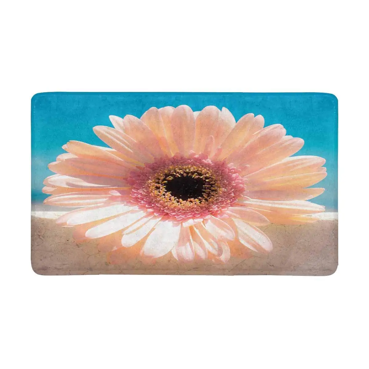Beautiful Pink Daisy Flower Summer Plant Anti-Slip Door Mat Home Decor Personalized Indoor Entrance Doormat | Дом и сад