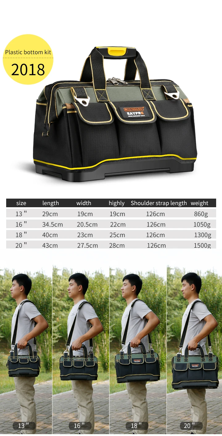 tool pouch New Tool bags Size 13 16 18 20  Waterproof Tool Bags Large Capacity Bag Tools personalized tool bag