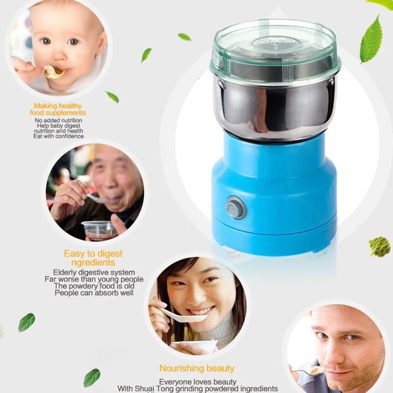 Mini Electric Food Chopper Processor Mixer Blender Pepper Salt Garlic Seasoning Grinder Extreme Speed Grinding Kitchen Tool