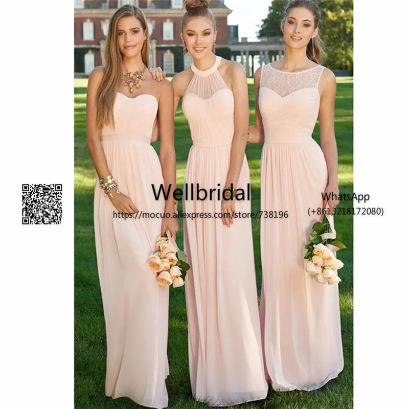 Elegant-Long-Light-Pink-Bridesmaid-Dress-2016-Halter-Pleat-Chiffon-Bridesmaid-Dresses-Peach-Cheap-Bridesmaids-Dresses.jpg_640x640