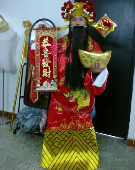 Китайский народный четыре боги фу(Удача) Лу(официальная оплата) Shou(долгий срок) Xi(свадьба) сценический костюм для шоу традиционная опера