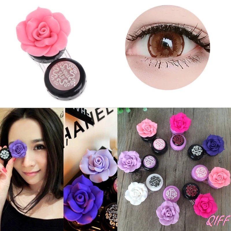 

New Travel Portable Cute Lovely Flower Contact Lens Container Case Holder Box
