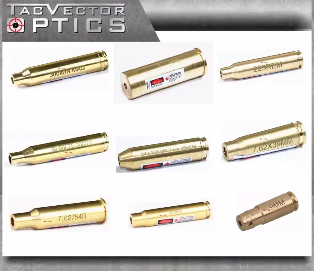 Векторная оптика 12GA 20 GA 9 мм. 308 win. 223 Rem 7,62x39 мм Картридж красный лазерный Диаметр Sighter коллиматорный Boresighter дешевый прицел - изображение