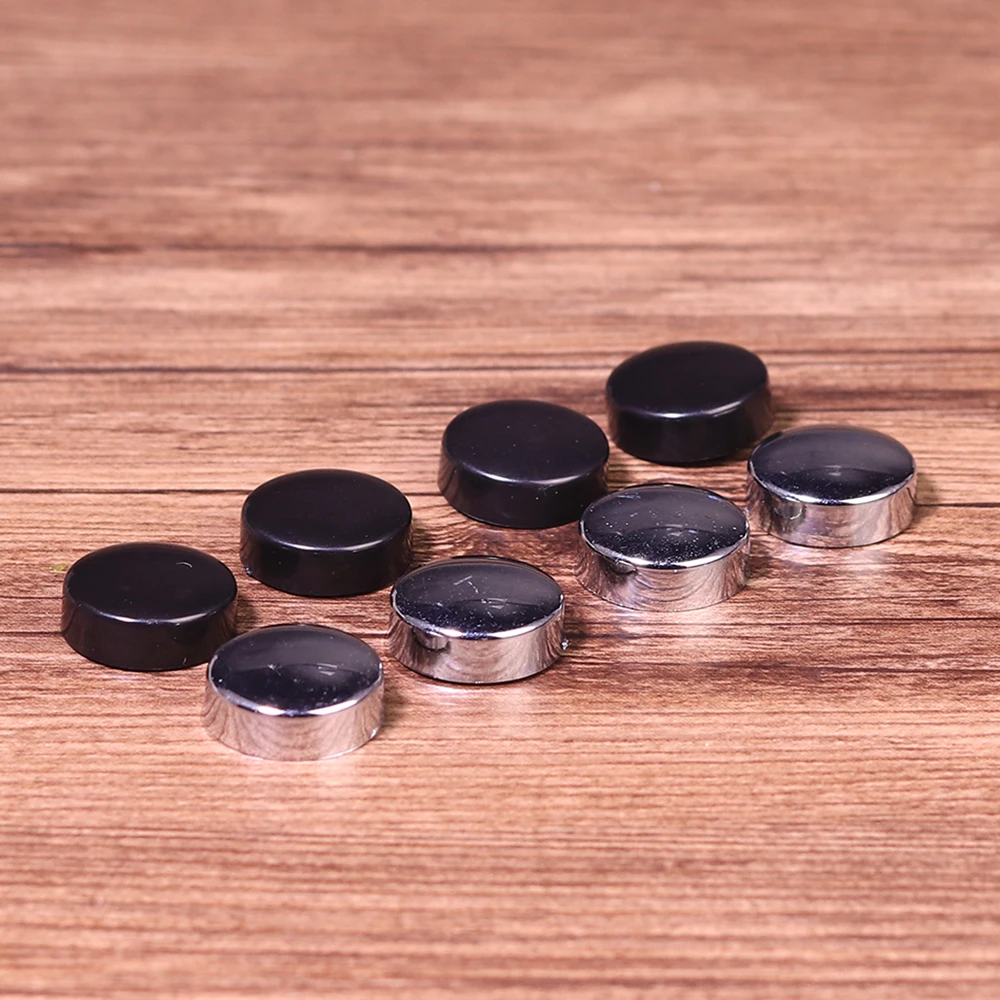 

4Pcs Plastic Black Sliver Screw Nut Cap Bolt Cover Set For Car Truck Motorcycle Security License Plate Frame Mounting Screws