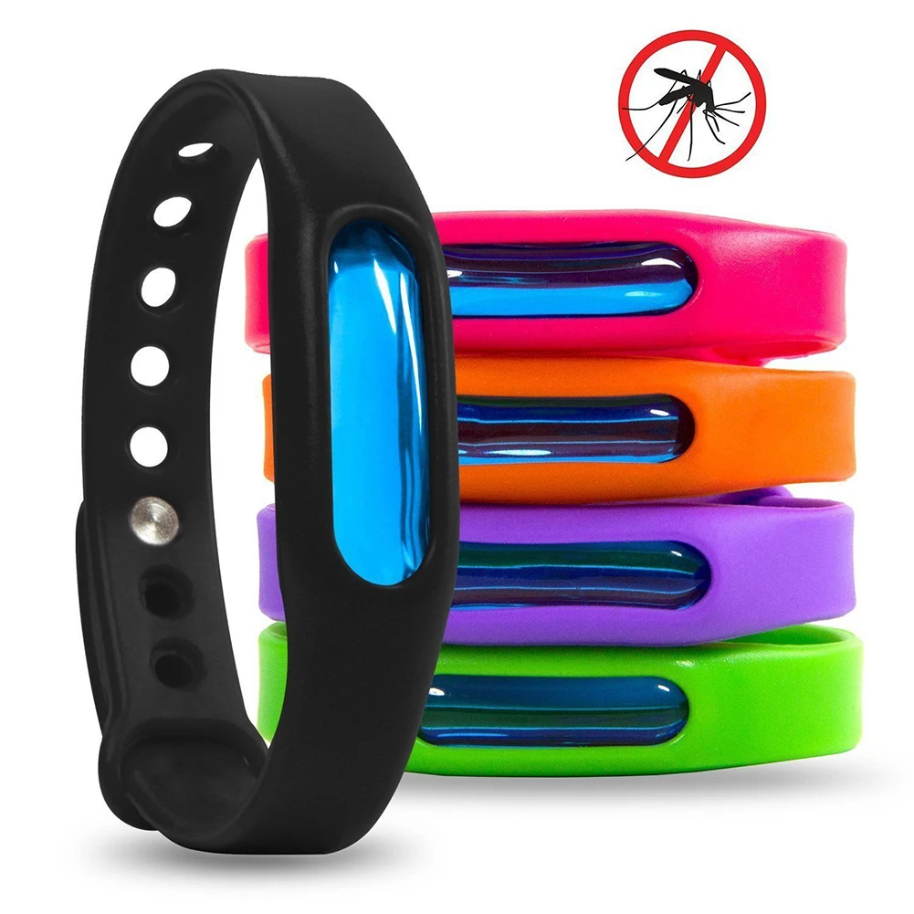 

5pcs/set Environmental Protection Silicone Wristband Summer Mosquito Repellent Bracelet Anti-mosquito Band safe for children