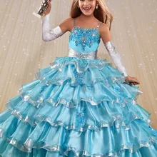 Модное платье с цветочным узором для девочек на бретельках; бальное платье маленькой принцессы для свадебной вечеринки; праздничное платье для сцены