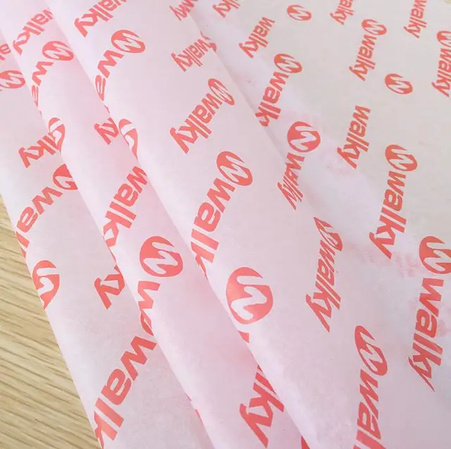500pcs 55g tissue paper White paper with red logo printing by one side free  shipping to Canada by air - AliExpress