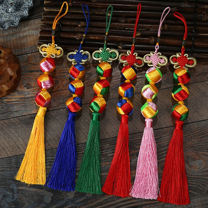 

Chinese Lucky Knot Tassels Pendants 10 pcs DIY craft tassels decoration mini chinese tassel fringe curtain trim tassel fringe