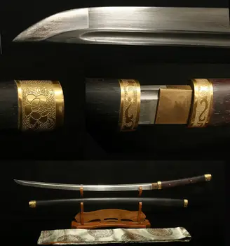 

40"FOLDED STEEL VERY SHARP BLADE JAPANESE SAMURAI SWORD KATANA ROSEWOOD SAYA