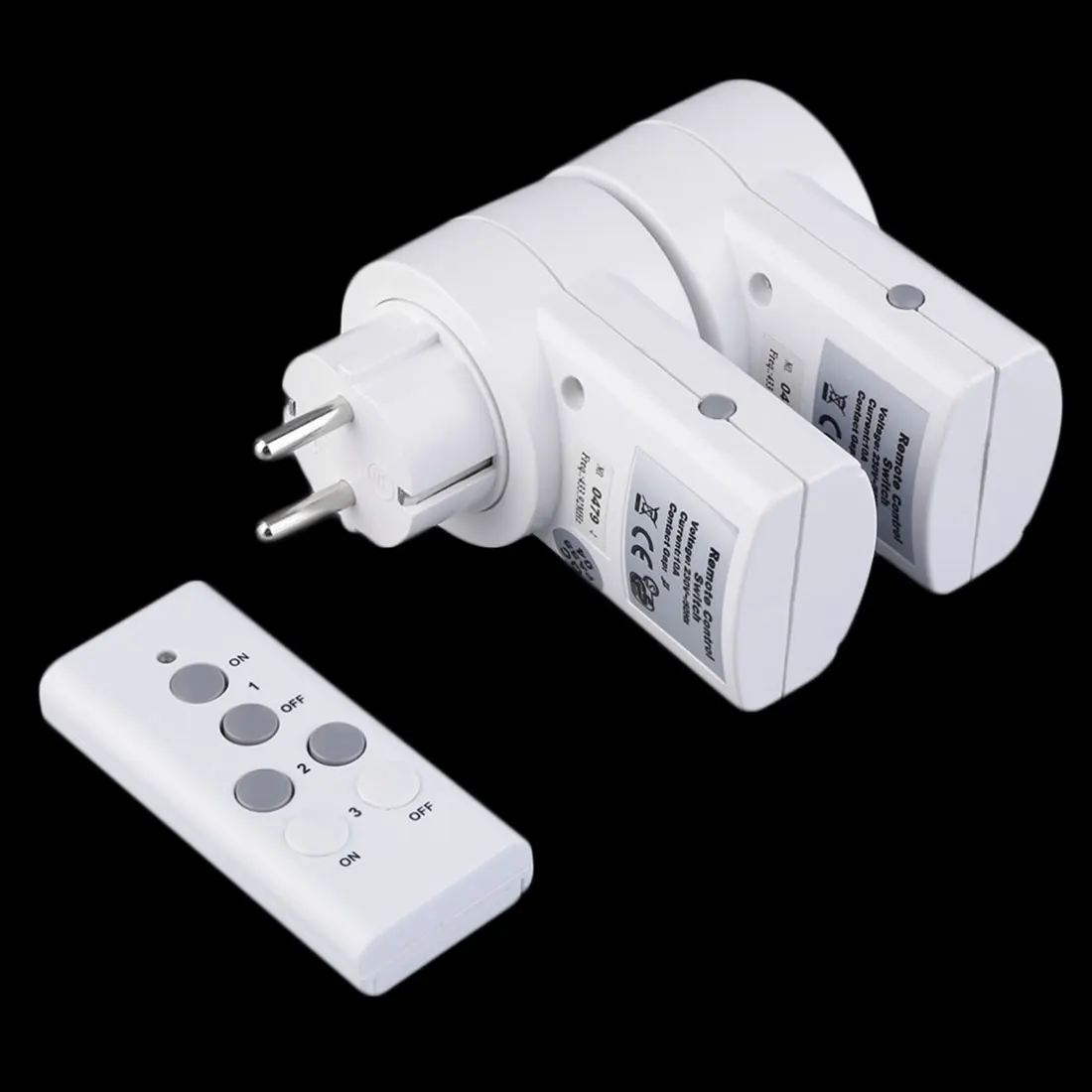 

MAIF Brand EU Plug 2pcs Socket/Pack 230v-50Hz 10A Remote Control Wireless Power Outlets Light Switch Socket DC 12V 23A