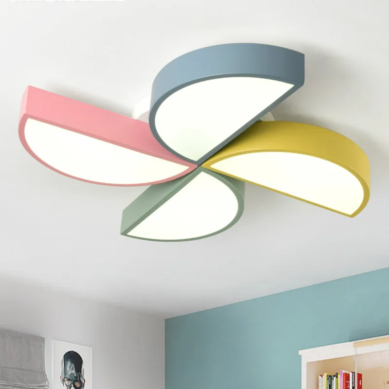 

Nordic LED windmill children's room ceiling lamp modern creative color acrylic living room study bedroom ceiling light mx6111442