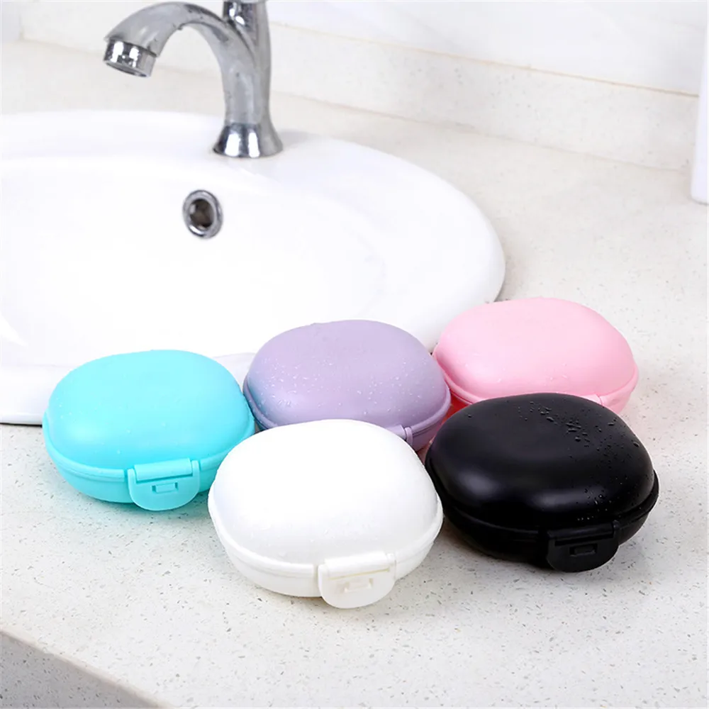 

New Bathroom Dish Plate Case Home Shower Travel Hiking Holder Container Soap Box Soap Box Dispenser Soap Rack/sw