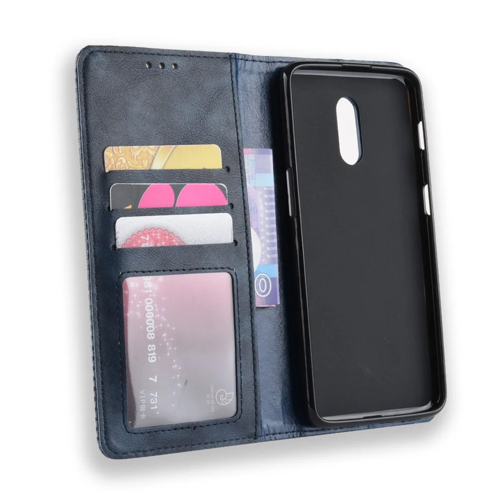 Кожаный чехол для OnePlus 6 T McLaren кошелек с откидной крышкой Магнитный телефона One Plus