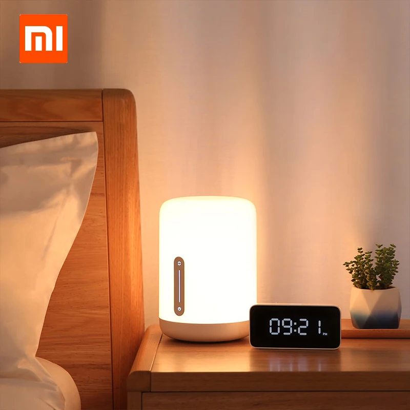 Прикроватная лампа Xiaomi Mijia 2 часы Xiaoai умный светодиодный ночник для спальни