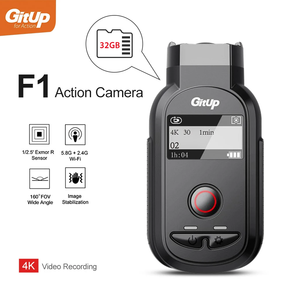 

GitUp F1 WiFi 4K 3840x2160p Sport Action Camera Ultra HD Time Lapse Outdoor Road Cycling Camcorder Loop Recorder