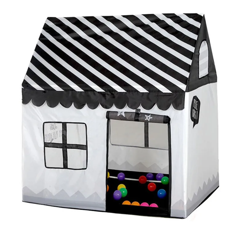 

Children Play Tent Toy Portable Foldable Ball Pool Pit Indoor Outdoor Simulation House Black And White Tent Gifts Toys For Kids