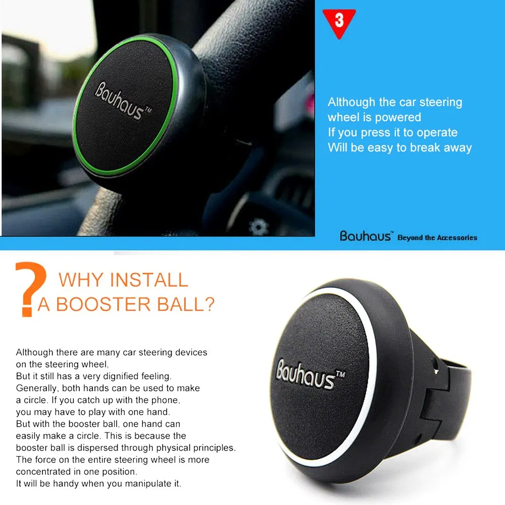 Car Booster Ball Steering Silicone Bearing Truck Handle Steering Wheel Auxiliary Booster Universal Gift Auto Replacement Parts