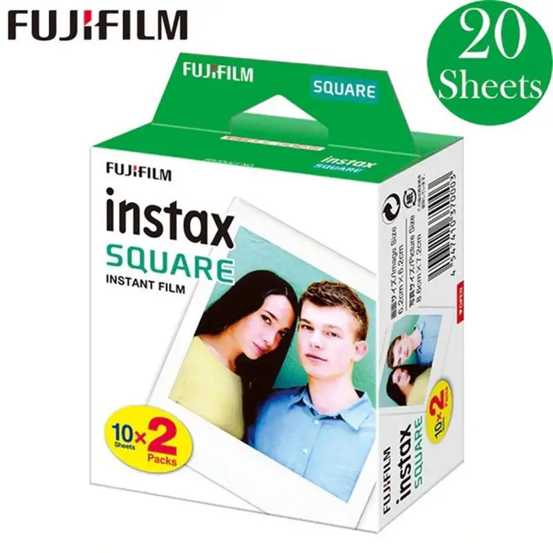 10-30 листов Fujifilm Instax Mini квадратная пленка белый/черный край фотобумага для Instax камеры SQ10 SQ6 SQ20 Share SP-3 принтер - Цвет: 20 White