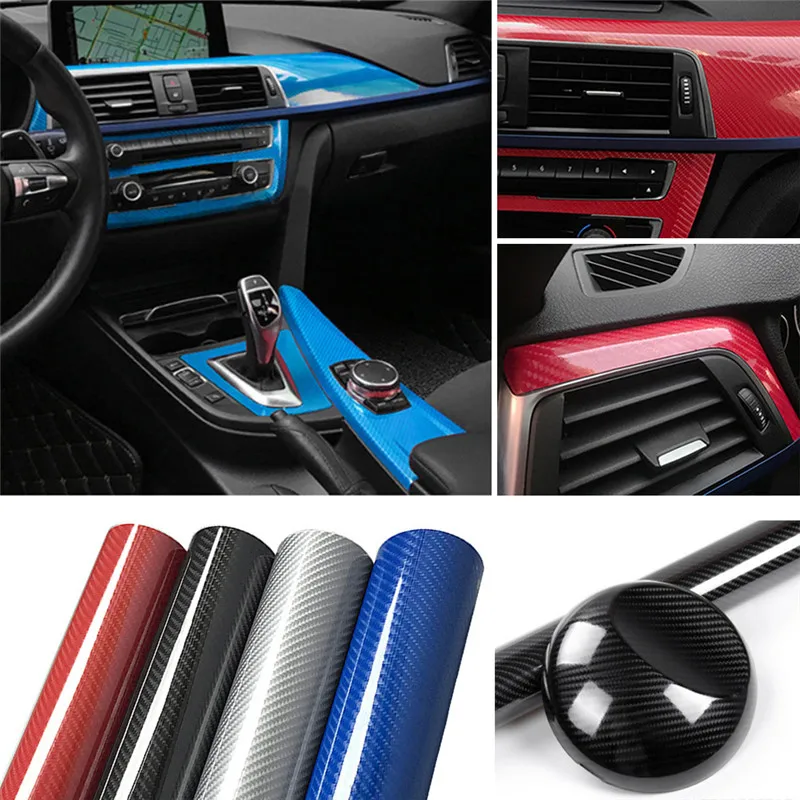 

10/20/30cmx152cm 5D High Glossy Carbon Fiber Vinyl Film Wrap Interior Carbon Fiber Film Motorcycle Car Styling Accessories