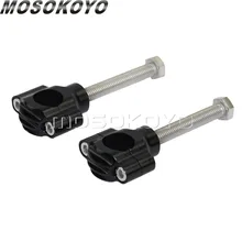 Кафе гонщик черный грубой работы " 25 мм руль стояк 7/8" 22 мм бар крепление зажим для Harley Chopper Dyna Touring Sportster XL 883