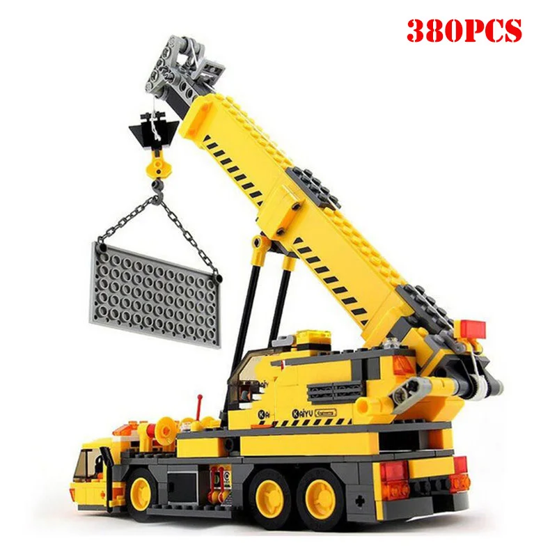 Tanie Technic inżynierii spychacz żuraw koparki Building Blocks kompatybilny Legoed miasta budowlane oświecone cegły zabawki dla dziecka